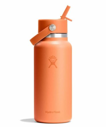 32 oz Wide Mouth with Flex Straw Cap - Nectar Orange