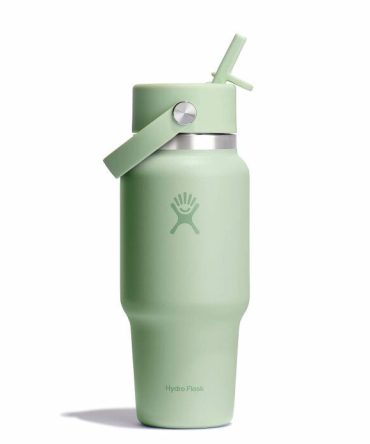 24 oz Wide Mouth Travel Bottle with Flex Straw Cap - Aloe