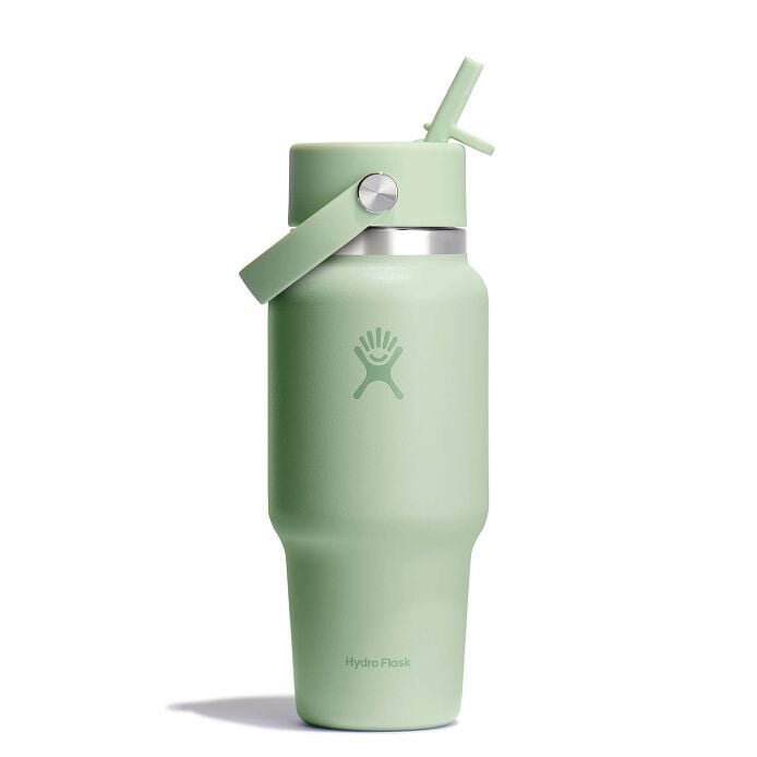 24 oz Wide Mouth Travel Bottle with Flex Straw Cap - Aloe