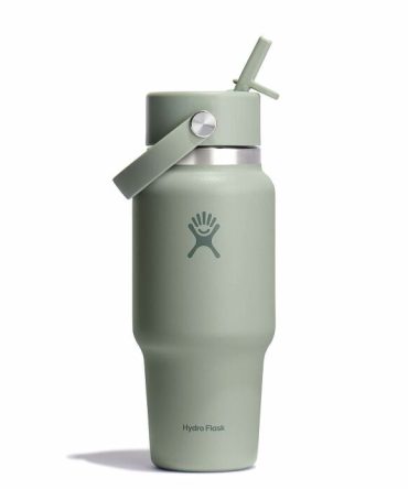 24 oz Wide Mouth Travel Bottle with Flex Straw Cap - Tonal Agave