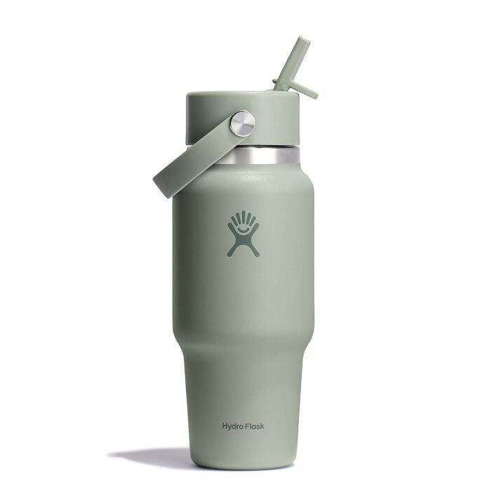 24 oz Wide Mouth Travel Bottle with Flex Straw Cap - Tonal Agave