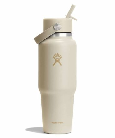 32 oz Wide Mouth Travel Bottle with Flex Straw Cap - Coconut