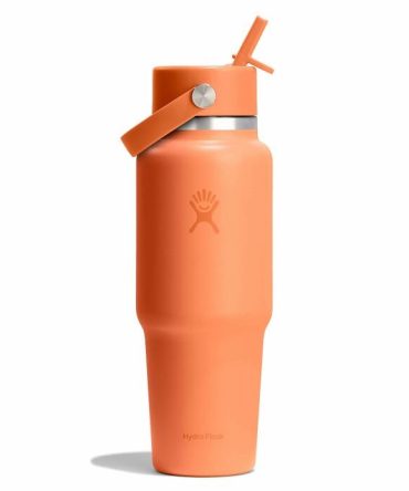 32 oz Wide Mouth Travel Bottle with Flex Straw Cap - Nectar Orange